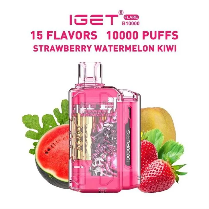 IGET FLARE B10000 Strawberry Watermelon Kiwi – Vape Shop Indore